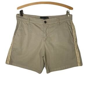 LIOLA Made in Italy Beige Shorts with Gold Strip on Sides Womens Size 38 (4/6)